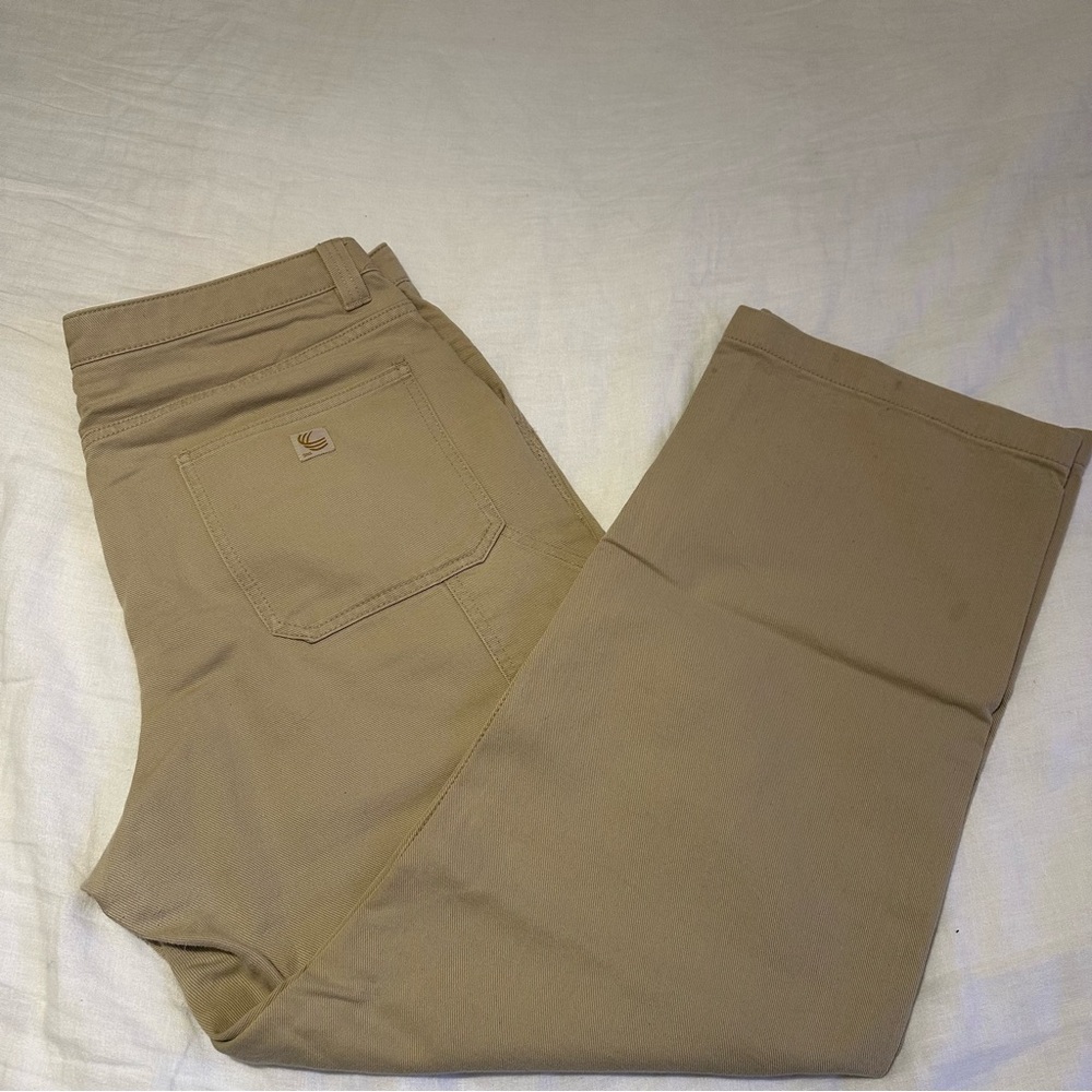 Aritzia greenwich beige carpenter pants